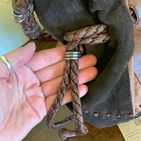 LIKE NEW! The Sak Patchwork Brown Leather Hobo Bag - Picture 4 of 13